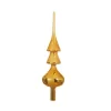 Puntale Per Albero In Vetro Color Oro Glitter Scintillante 34 Cm