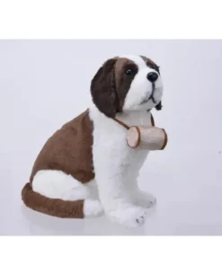 Pupazzo Cane San Bernardo Decorazione Natalizia 40Cm