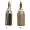 1Pz Addobbo Appendino Bottiglia Di Champagne Per Abero Di Natale 4X13 Cm