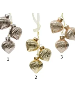 1Pz Addobbo Appendino Cipolla 3 Colori O3,5Cm Per Albero Di Natale