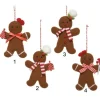 1Pz Addobbo Appendino Omino Pan Di Zenzero 11 Cm Per Albero Di Natale