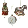 1Pz Addobbo Appendino Orso Tamburo Cavallo Per Albero Di Natale 11Cm