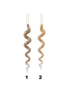 1Pz Addobbo Ornamento Pendente Di Vetro Color Oro Per Albero Di Natale