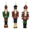 1Pz Addobbo Ornamento Soldatino Schiaccianoci 16.5 Cm In Metallo 3 Colori