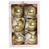 1Pz Pallina Di Vetro Decorata A Mano Oro Lucido 80Mm