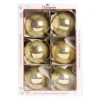 1Pz Pallina Di Vetro Decorata A Mano Oro Lucido 80Mm