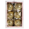 1Pz Pallina Di Vetro Decorata A Mano Oro Lucido 80Mm