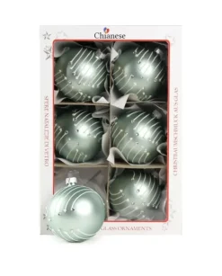 1Pz Pallina Di Vetro Decorata A Mano Tiffany Opaco 80Mm