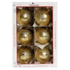 1Pz Pallina Di Vetro Decorata A Mano Oro Opaco 80Mm