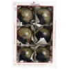 1Pz Pallina Di Vetro Decorata A Mano Nero Opaco 80Mm