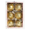 1Pz Pallina Di Vetro Decorata A Mano Oro Opaco 80Mm