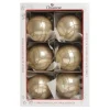 1Pz Pallina Di Vetro Decorata A Mano Champagne Lucido 80Mm