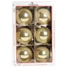 1Pz Pallina Di Vetro Decorata A Mano Champagne Lucido 80Mm