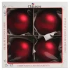 1Pz Pallina Di Vetro Tinta Unita Rosso Opaco 100Mm
