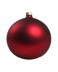 1Pz Pallina Di Vetro Tinta Unita Rosso Opaco 100Mm