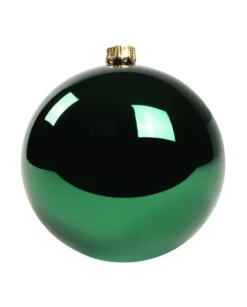 1Pz Pallina Di Vetro Tinta Unita Verde Lucido 100Mm