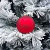 1Pz Pallina Di Vetro Tinta Unita Rosso Opaco 100Mm