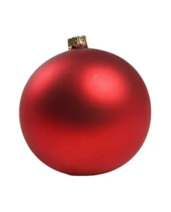 1Pz Pallina Di Vetro Tinta Unita Rosso Opaco 100Mm