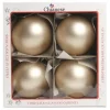 1Pz Pallina Di Vetro Tinta Unita Champagne Opaco 100Mm