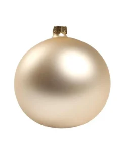 1Pz Pallina Di Vetro Tinta Unita Champagne Opaco 100Mm