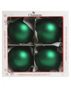 1Pz Pallina Di Vetro Tinta Unita Verde Opaco 100Mm