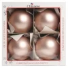 1Pz Pallina Di Vetro Tinta Unita Rosa Opaco 100Mm