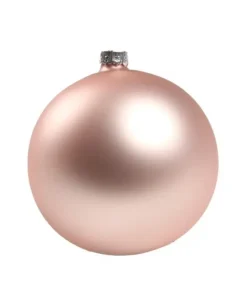 1Pz Pallina Di Vetro Tinta Unita Rosa Opaco 100Mm