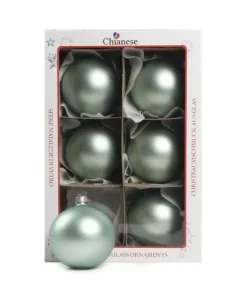 1Pz Pallina Di Vetro Tinta Unita Tiffany Opaco 80Mm