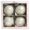 1Pz Pallina Di Vetro Tinta Unita Bianco Lucido 100Mm