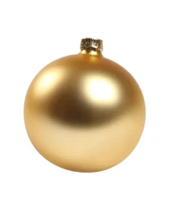 1Pz Pallina In Vetro Tinta Unita Oro Opaco 80 Mm