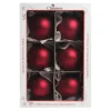 1Pz Pallina In Vetro Tinta Unita Rosso Opaco 80 Mm
