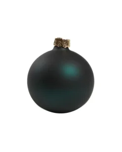 1Pz Pallina In Vetro Tinta Unita Verde Petrolio Opaco 60 Mm G179