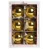 1Pz Pallina In Vetro Tinta Unita Oro Lucido 80 Mm