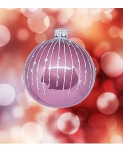 1Pz Pallina Sfera Di Vetro Decorata A Mano 80Mm Per Albero Di Natale