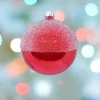 1Pz Pallina Sfera Di Vetro Decorata A Mano 80Mm Per Albero Di Natale