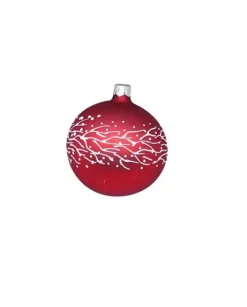 1Pz Pallina Sfera Di Vetro Decorata A Mano 80Mm Per Albero Di Natale