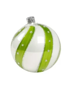 1Pz Pallina Sfera Di Vetro Decorata A Mano 80Mm