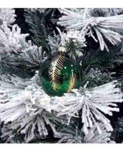 1Pz Pallina Sfera Di Vetro Decorata A Mano 80Mm Per Albero Di Natale