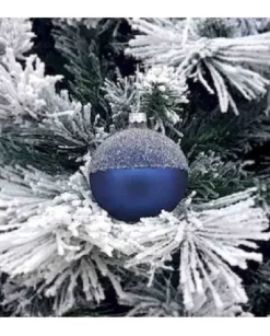1Pz Pallina Sfera Di Vetro Decorata A Mano 80Mm Per Albero Di Natale