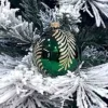1Pz Pallina Sfera Di Vetro Decorata A Mano 80Mm Per Albero Di Natale