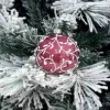 1Pz Pallina Sfera Di Vetro Decorata A Mano 80Mm Per Albero Di Natale
