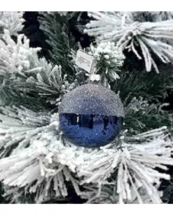 1Pz Pallina Sfera Di Vetro Decorata A Mano 80Mm Per Albero Di Natale