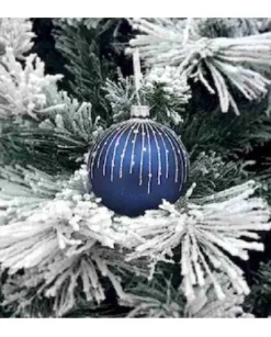 1Pz Pallina Sfera Di Vetro Decorata A Mano 80Mm Per Albero Di Natale