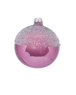 1Pz Pallina Sfera Di Vetro Decorata A Mano 80Mm Per Albero Di Natale
