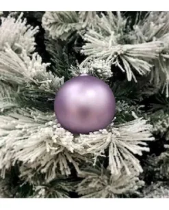 1Pz Pallina Sfera Di Vetro Liscia 100Mm Per Albero Di Natale Viola