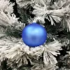 1Pz Pallina Sfera Di Vetro Liscia 100Mm Per Albero Di Natale Blu