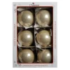 1Pz Pallina Sfera Di Vetro Liscia Champagne Lucido 80Mm