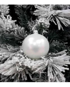 1Pz Pallina Sfera Di Vetro Liscia Bianco Opaco 80Mm