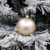 1Pz Pallina Sfera Di Vetro Liscia Champagne Opaco 80Mm Per Albero Di Natale