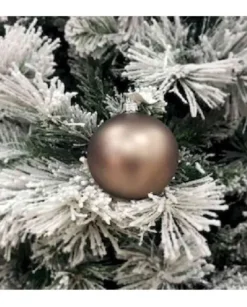 1Pz Pallina Sfera Di Vetro Liscia 100Mm Per Albero Di Natale Brown